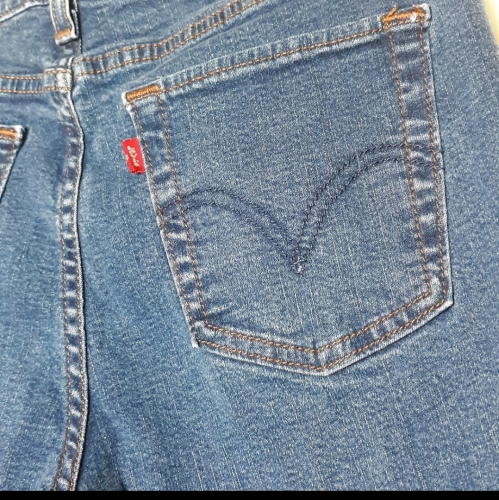 Levi's 512 Perfectly Slimming Boot Blue Jean SZ 10S - Picture 6 of 8